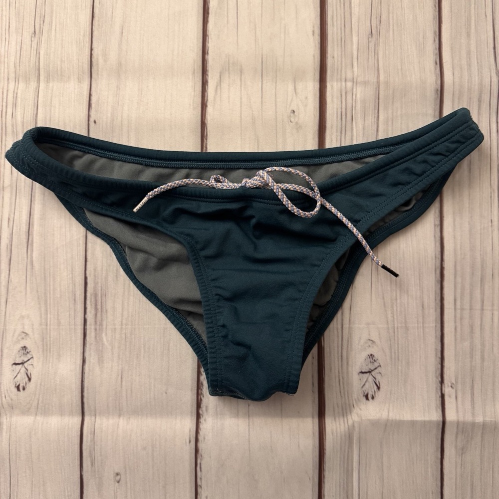 Jolyn Midl Bikini Bottoms Teal Green Size L Swim Surf‎ Drawstring
